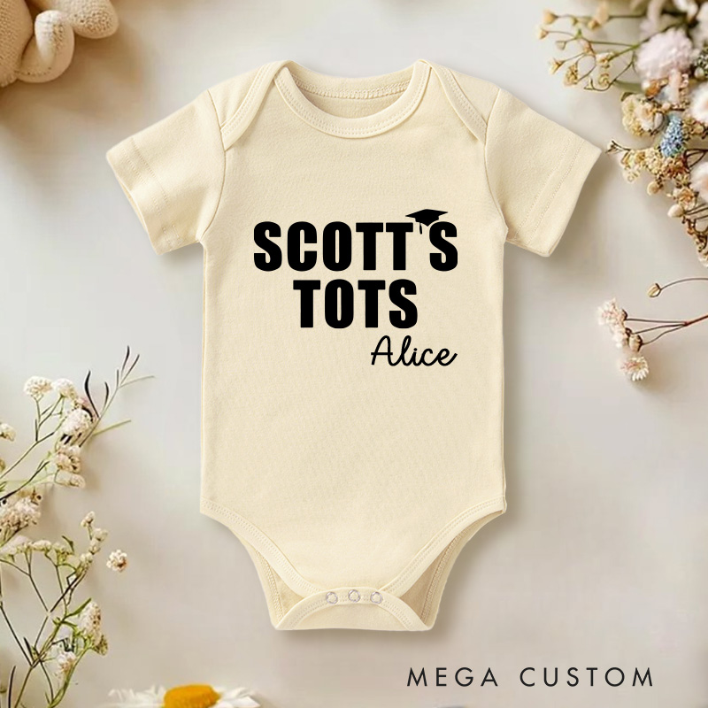 Personalized Scott's Tots Baby Onesie Funny Office Baby Onesie Birthday Gift for Baby