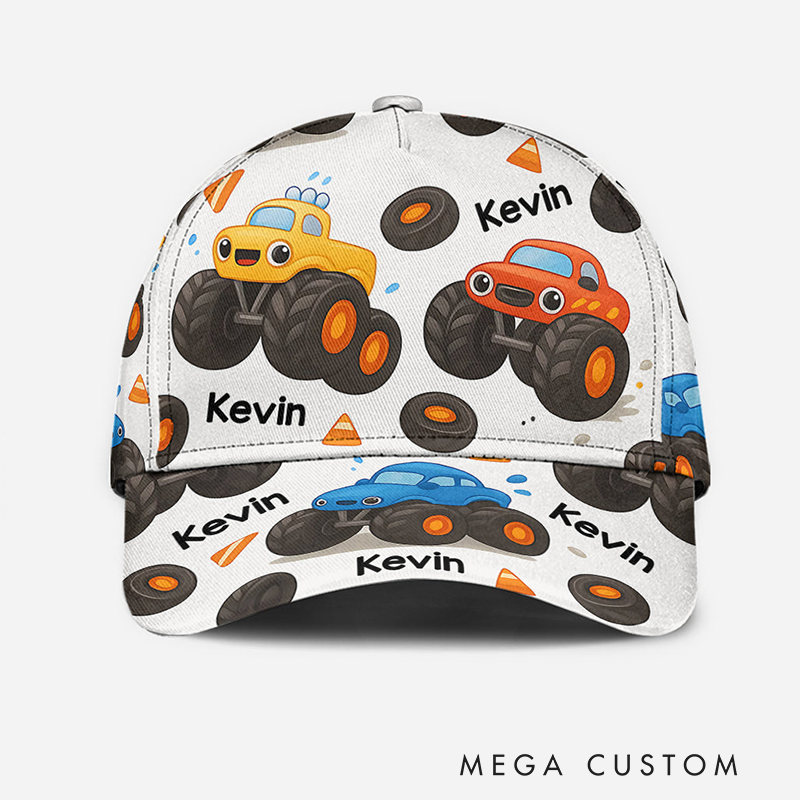 Personalized Cute Monster Truck Kid Classic Cap Children's Gift Birthday Gift Party Gifts