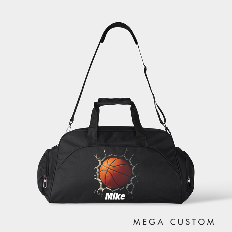 Personalized Soccer Duffel Bag with Custom Name and 3D Ball Design