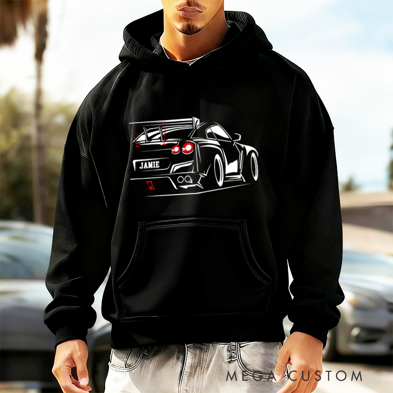 Personalized Hoodies for Racers and Racing Lovers with Car Design Racing Lovers Unique Gift
