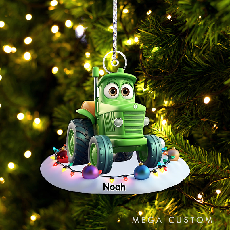 Personalized Kid Custom Shaped Ornament Dream Vehicles Gift for Grandkids 