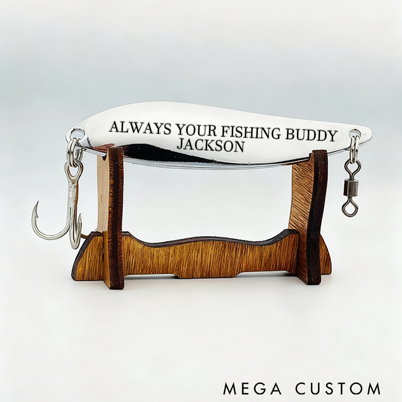 Personalized Fishing Lure Keepsake Custom Engraved Metal Fishing Lure Unique Gift for Fishing Buddies and Anglers