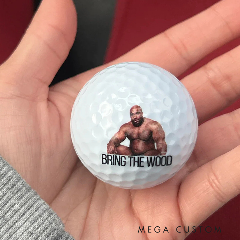 Personalized Funny Golf Ball Featuring Hilarious Character Print for Golf Enthusiasts  