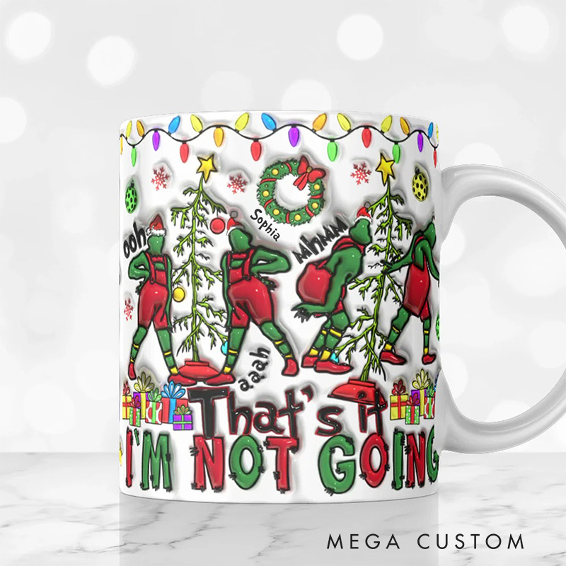 Personalized 3D Effect Green Christmas Funny Mug Film Mug Movie Lover Gift for Friends Christmas Gift