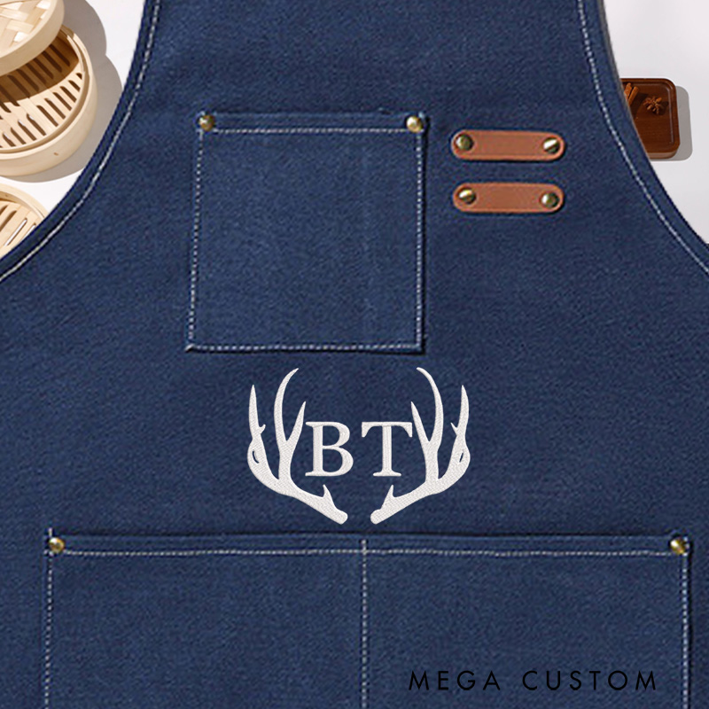 Personalized Embroidered Hunting Apron Hunter or Outdoor Cooking Enthusiast Apron Gift for Outdoor Barbecue Lovers