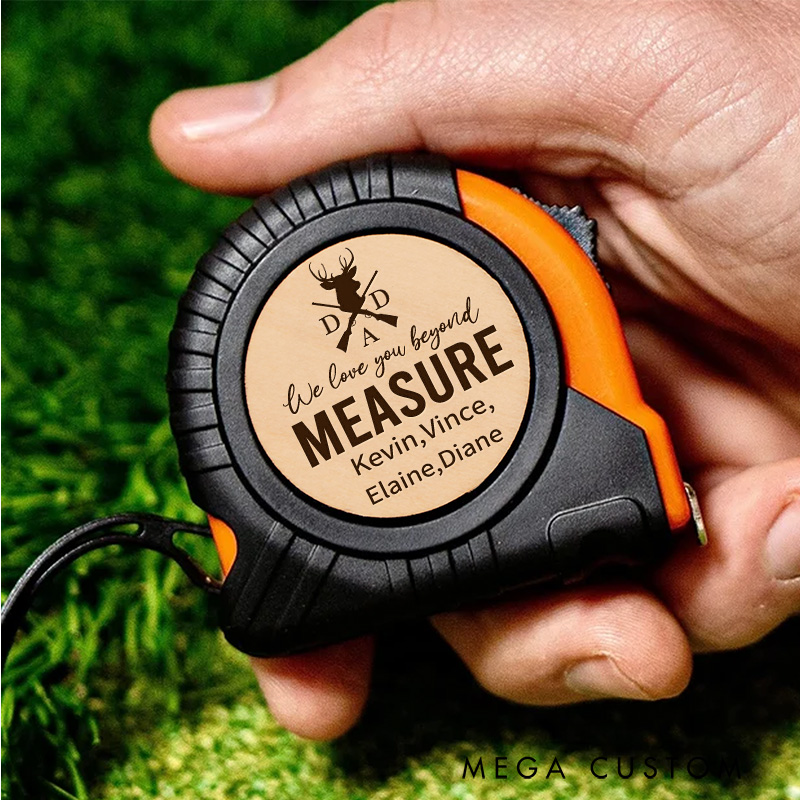 Personalized Hunting Lover Tape Measure We Love You Beyond Measure Tape Measure Custom Hunting Tape Measure for Husband Dad