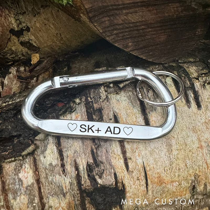 Personalized Engraved Carabiner Keychain Custom Carabiner Gift for Outdoors Adventure Hiking Lover