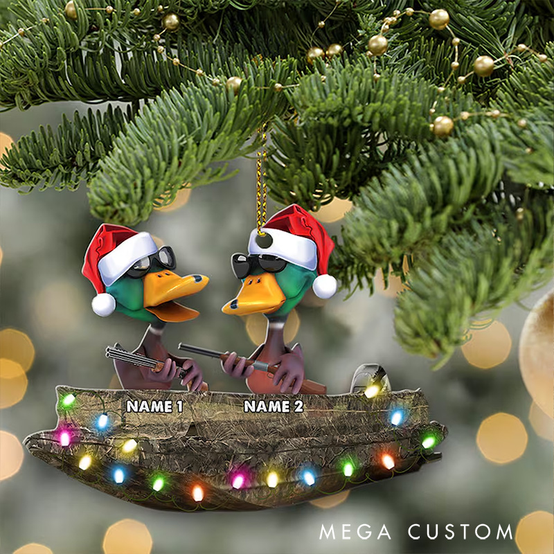 Personalized Hunting Duck Christmas Ornament Hunting Keepsake Hunting Lover Ornament Gift for Hunter Xmas Decoration