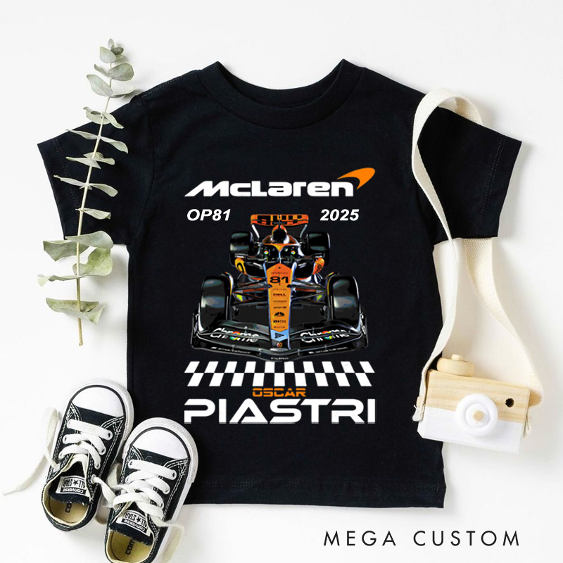 Personalized Oscar Piastri OP81 Kids T-Shirt Birthday Christmas Gift for Kids