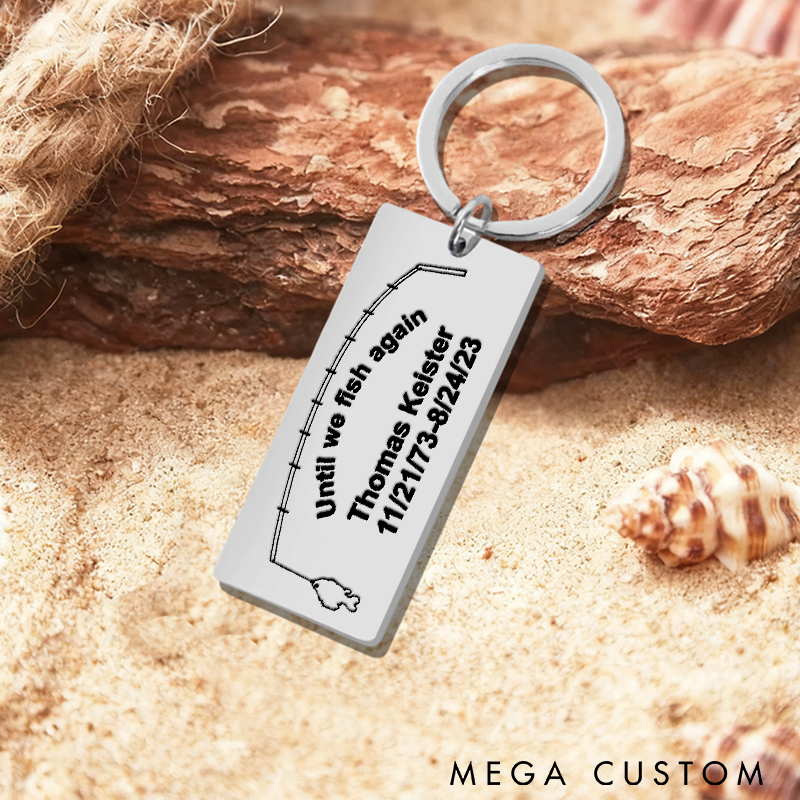 Personalized Fishing Memorial Keychain Fishing Keychain Keychain for Your Precious Memories Perfect Keepsake for Honoring Fishing Enthusiasts