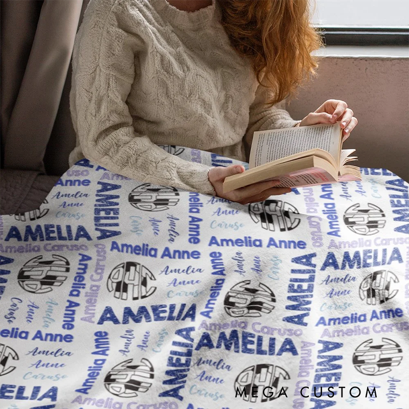 Personalized Soccer Blanket with Custom Names Perfect for Players and Fans