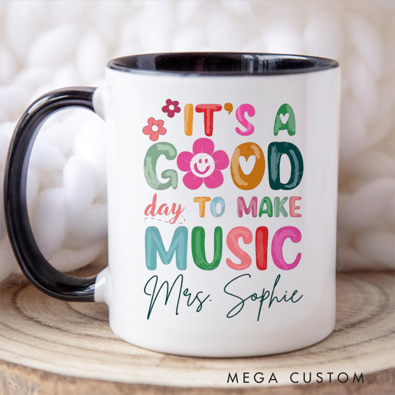 Personalized Name It's a Good to Make Music Mug for Music Lover Mug