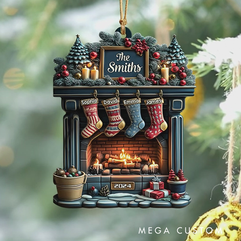 Personalized Name Merry Christmas Family Ornament Custom Christmas Gift Personalized Xmas Gift