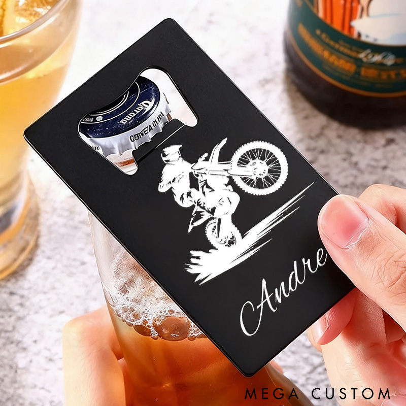 Personalized Cycling Bottle Opener Pub Bottle Opener Stainless Steel Portable Gift for Biker Cyclist Riding Enthusiasts