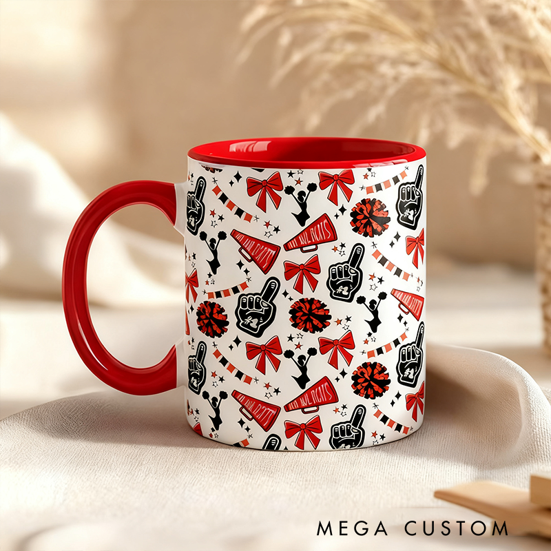 Personalized Cheerleading Mug with Custom Design Perfect for Cheerleaders and Fans