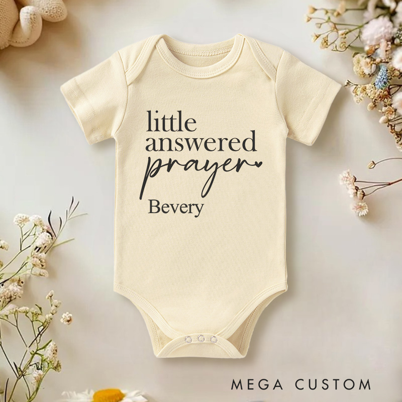 Personalized Little Answered Prayer Baby Onesie Baby Shower Gift