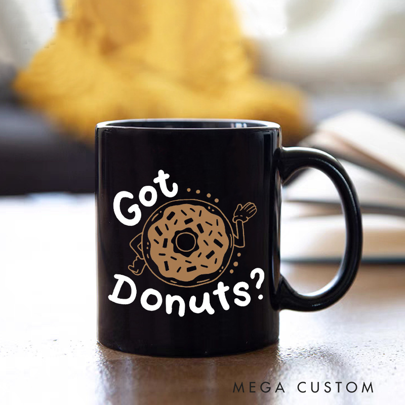 Personalized Police Themed Mug with Custom Name and Got Donuts Design Fun and Creative Gift for Police Officers