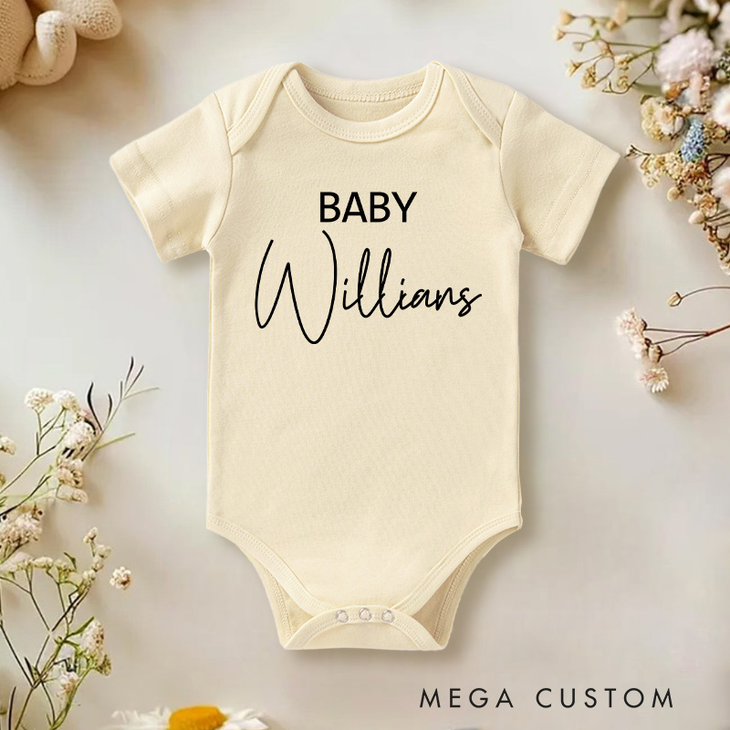 Personalized Baby Name Announcement Onesie Newborn Baby Gift