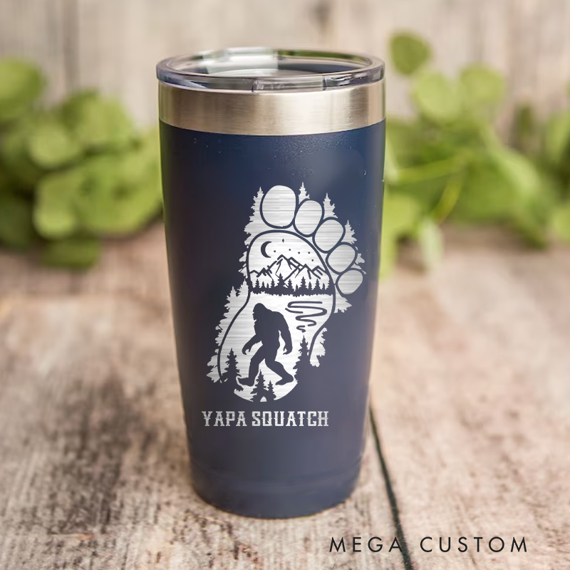 Personalized Engraved Bigfoot Adventure Tumbler Outdoor Explorer Enthusiasts Tumbler Gift for Outdoor Lover