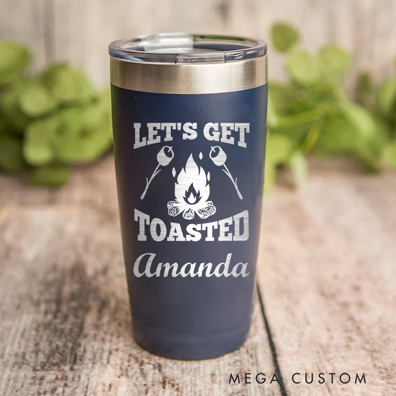 Personalized Campfire Tumbler Outdoor Coffee Tumbler Stainless Hiking & Camping Mug Adventure Campfire Travel Gift