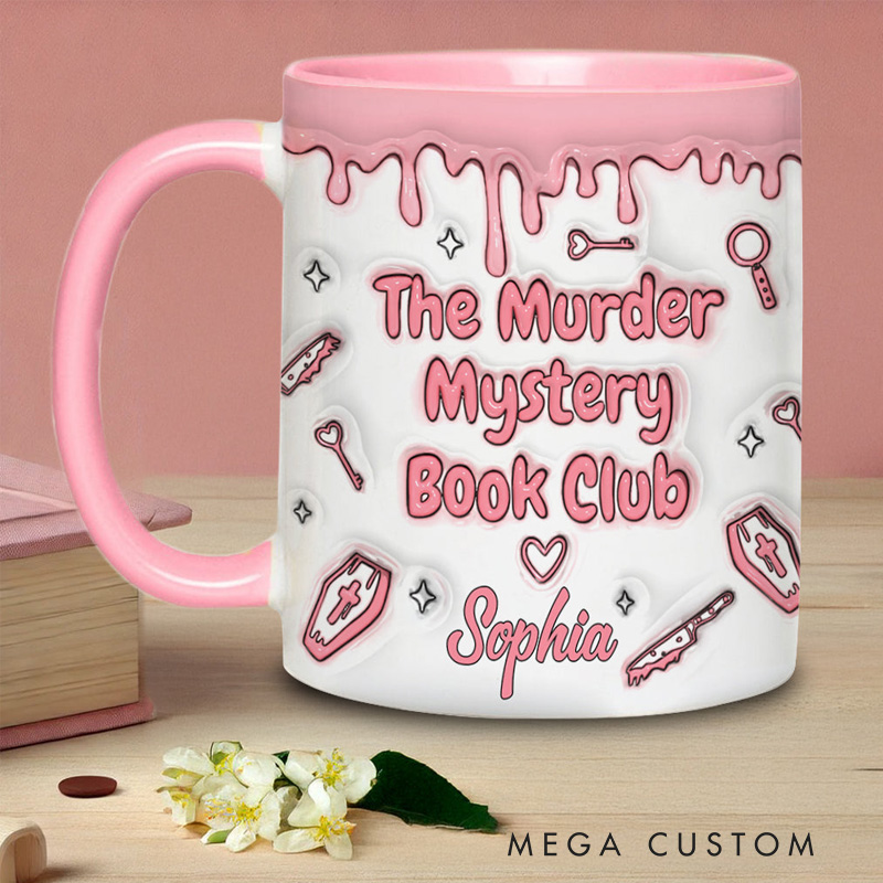 Personalized The Murder Mystery Book Club Mugs Custom Coffee Mug with Name Fall Bookworm Mug Book Lover Gift for Librarian Gift