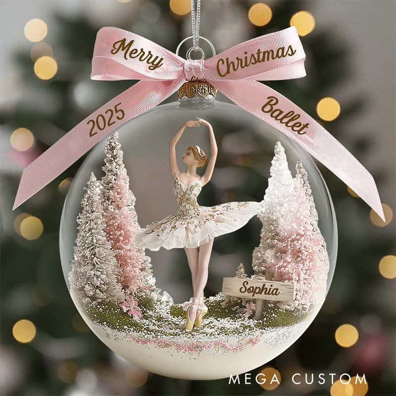 Personalized Awesome Ballet Christmas Acrylic Ornament Dance Lovers Christmas Gift Dancer Xmas Gift Christmas Decor