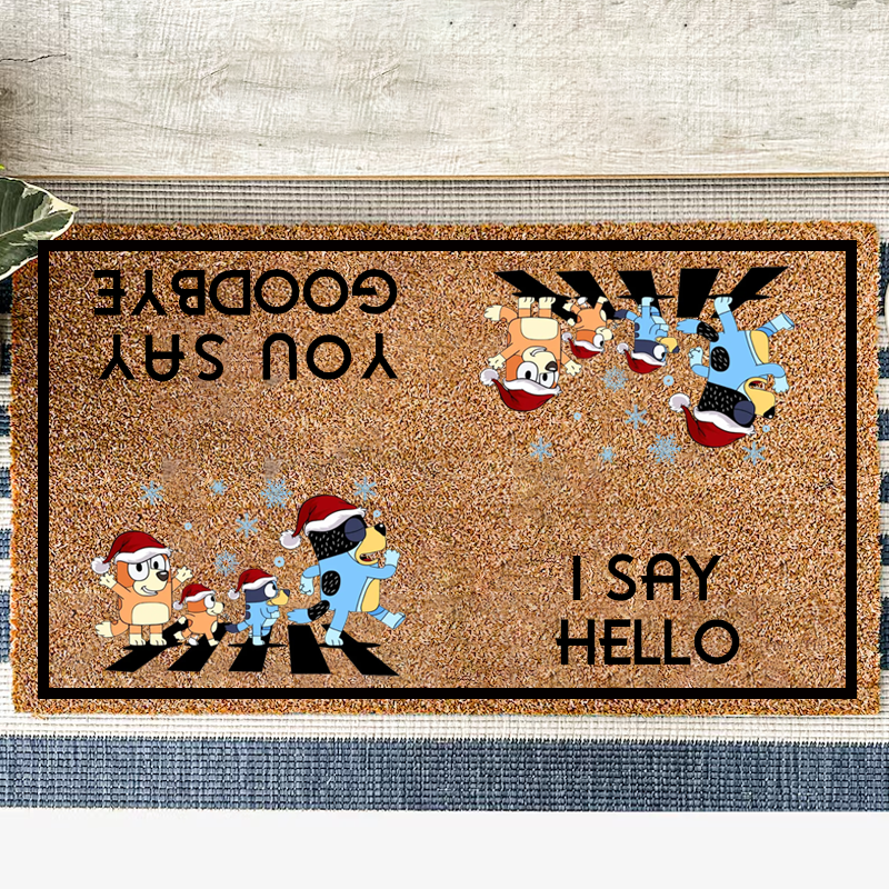 Personalized Hello Goodbye Doormat Musical Welcome Mat New Home Gift Mat
