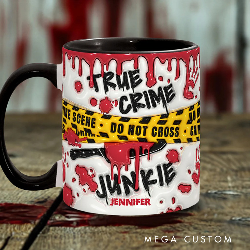 Personalized 3D Effect Do Not Cross Crime Watching Mug TV Show Mug Movie Lover Gift for Friend Birthday Gift