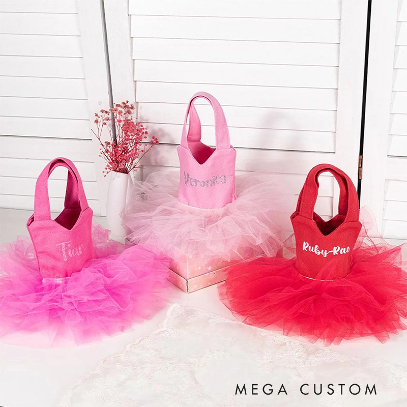 Personalized Mini Tutu Tote Bag with Name Perfect Birthday Gift for Ballet Lovers and Girls