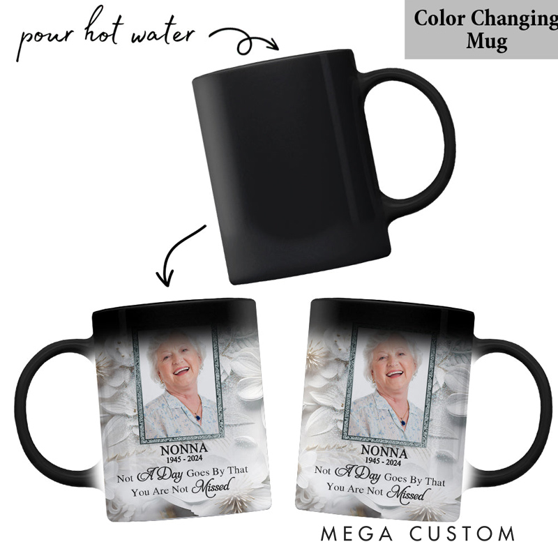 Personalized Color Changing Mug Custom Photo I'm Always With You Ceramic Coffee Cup Sympathy Gift Memorial Gift for Family