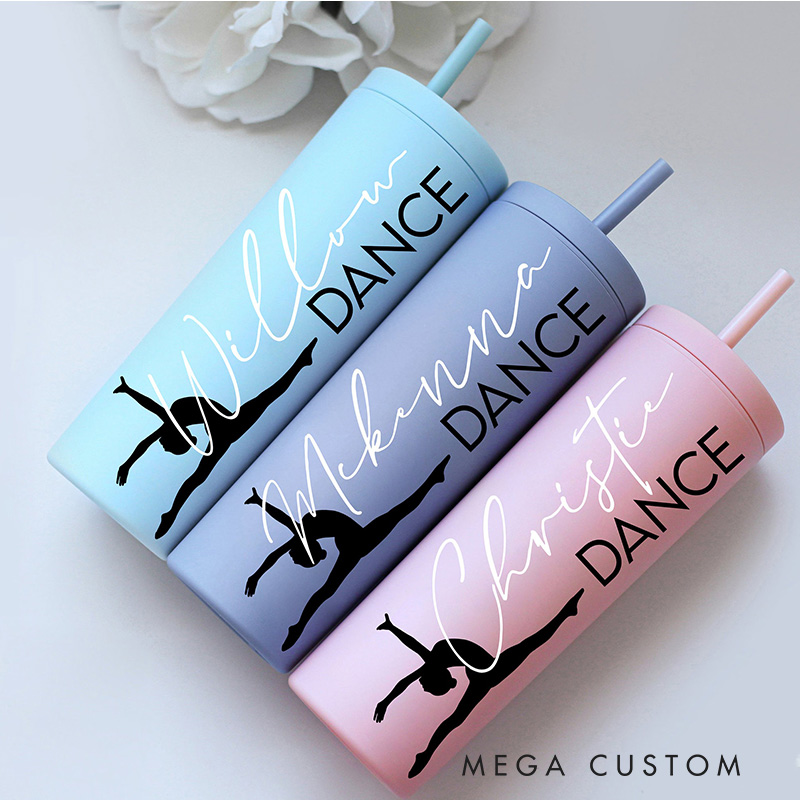 Personalized Dance Tumbler Gifts for Dance Teacher Dance Lover Tumbler Gift for Kids Friend Granddaughter