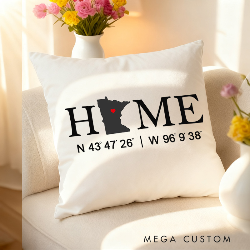 Personalized Pillow Family New Home Present Custom Throw Pillow Case Housewarming Gifts for Newlywed Couple First Home Gift New Home Gift