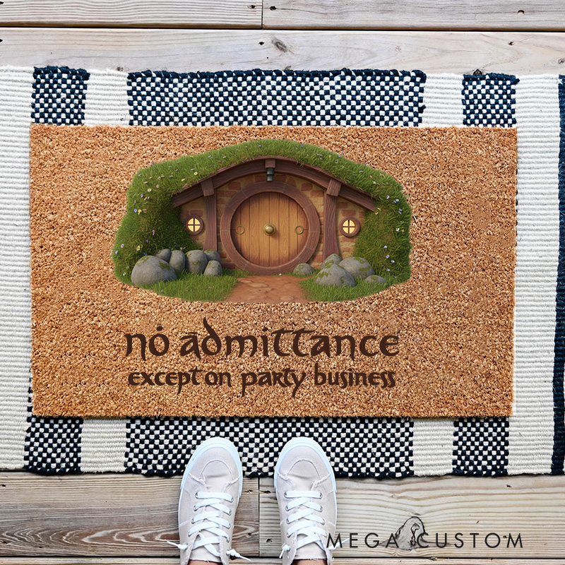 Personalized No Admittance Except on Special Business Doormat Movie Family Door Mat Welcome Mat for Movie Lovers Housewarming Gifts