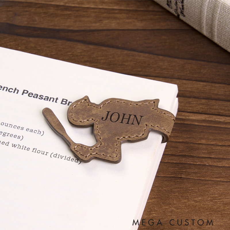 Personalized Leather Baseball Player Bookmark Custom Name Engraved Page Marker Gift for Readers and Baseball Fans Unique Book Accessory  