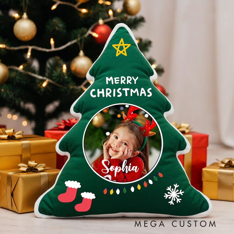 Personalized Pillow Christmas Tree Shape Pillow Christmas Gifts