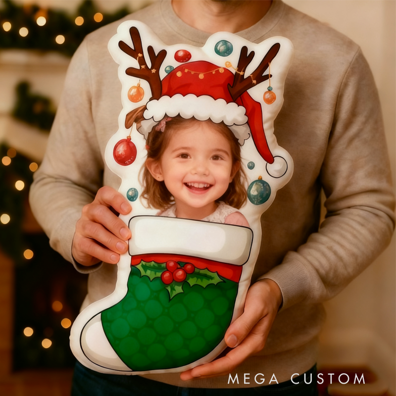 Personalized Pillow Custom 3D Shaped Pillow Custom 3D Photo Pillow Christmas Gift for Kids Family