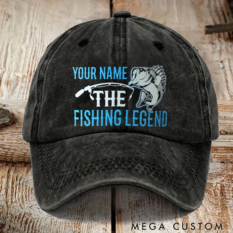 Personalized Fishing Legend Hat Fishing Legend Cap Funny Fishing Hat Custom Name Lightweight and Breathable Perfect Gift for Fishing Enthusiasts