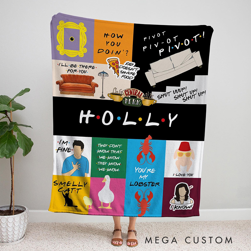 Personalized Classic TV Show Blanket Flannel Blanket Movie Fan Blanket with Name for Friend Birthday