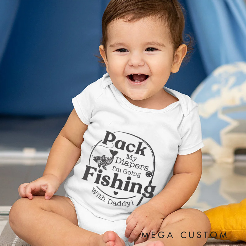 Personalized Fishing Baby Bodysuit with Cute Graphic and Playful Quote for Little Anglers and Family Outings Baby Bodysuit