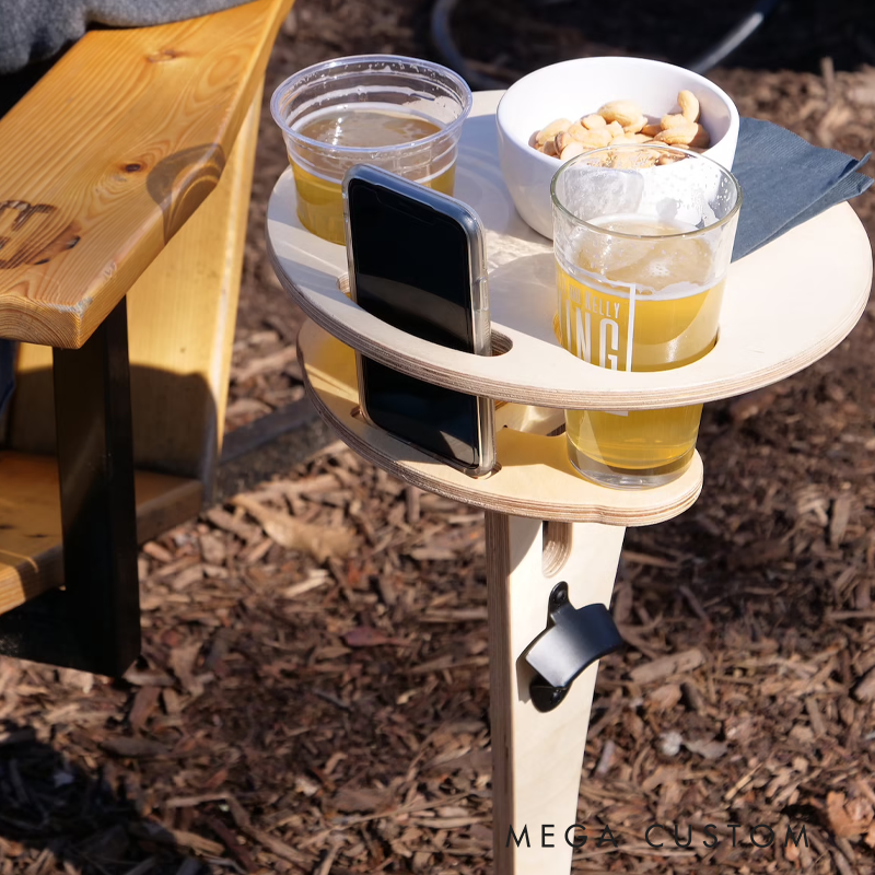 Personalized Wooden Camping Table Portable Beer Table Happy Campers Rv Accessories