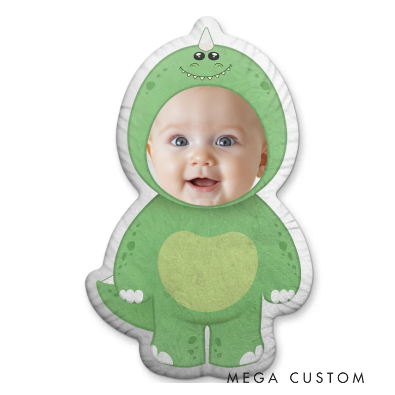 Personalized Photo Funny Kid Animal Cosplay Gift for Children Grandkids Personalized Custom Shaped Pillow