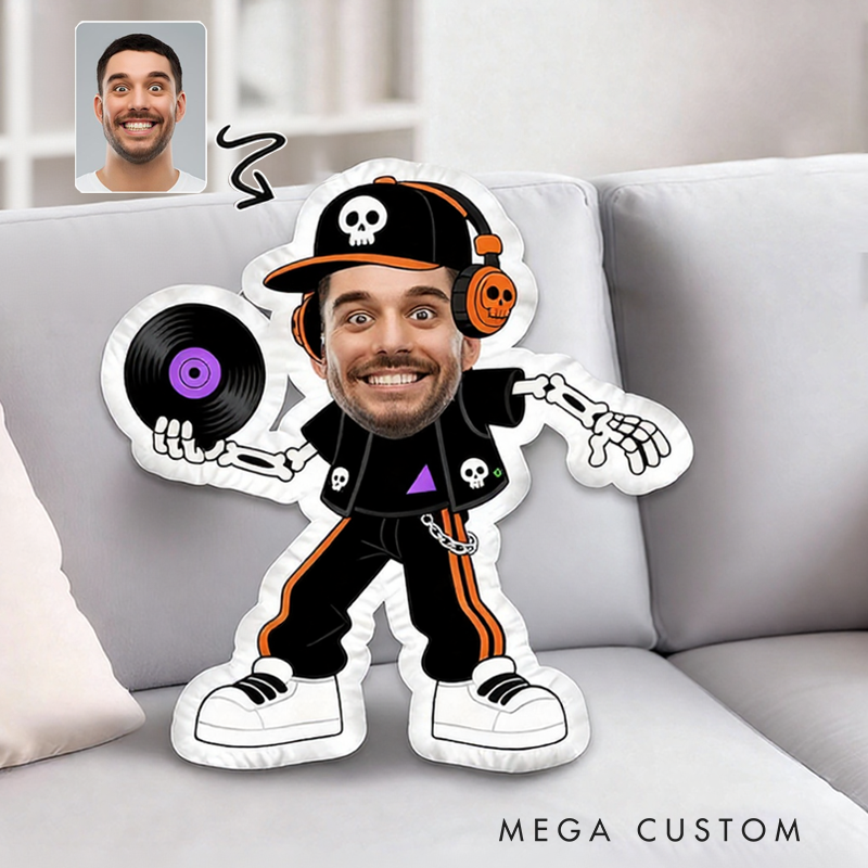 Personalized Funny Custom Face Pillow Custom Photo DJ Plush