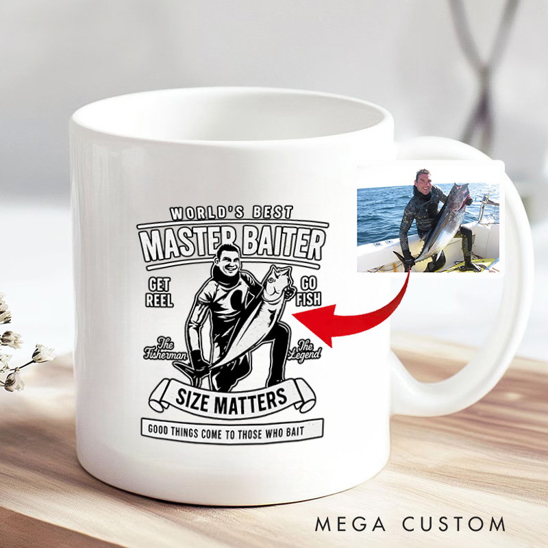 Personalized Fishing Mug Funny Fishing Mug Custom Photo Mug Funny Gift for Anglers Unique Coffee Cup for Fishing Enthusiasts