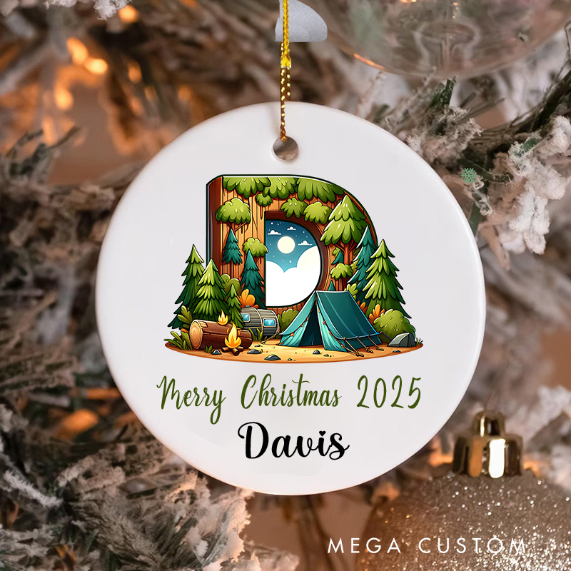 Personalized Outdoor Camping Christmas Ornament 2025 Camping Holiday Decor Holiday Gift