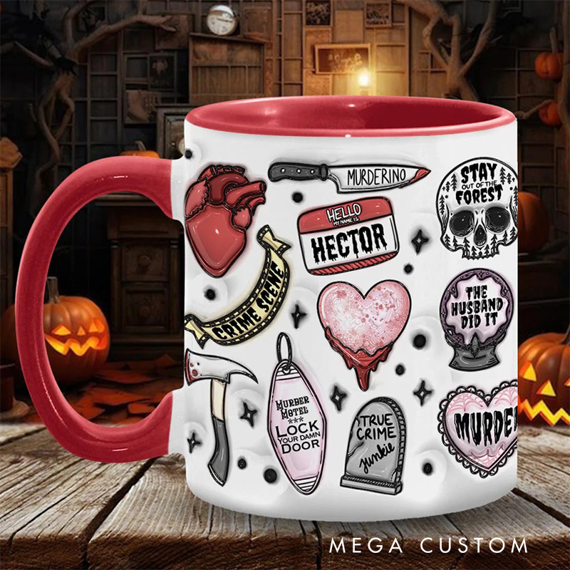 Personalized 3D Effect True Crime Junkie Mug TV Show Mug Movie Lover Gift for Friend Birthday Gift