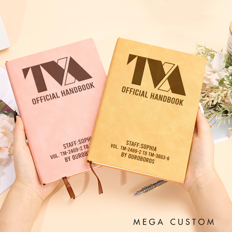 Personalized TV Show Engraved Leather Notebook Time Management Authority Journal Movie Lovers Leather Journal