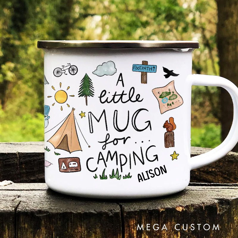 Personalized a Little Mug for Camping Custom Camp Mugs Adventure Mountain Mugs Gift for Kid Outdoor Enthusiasts