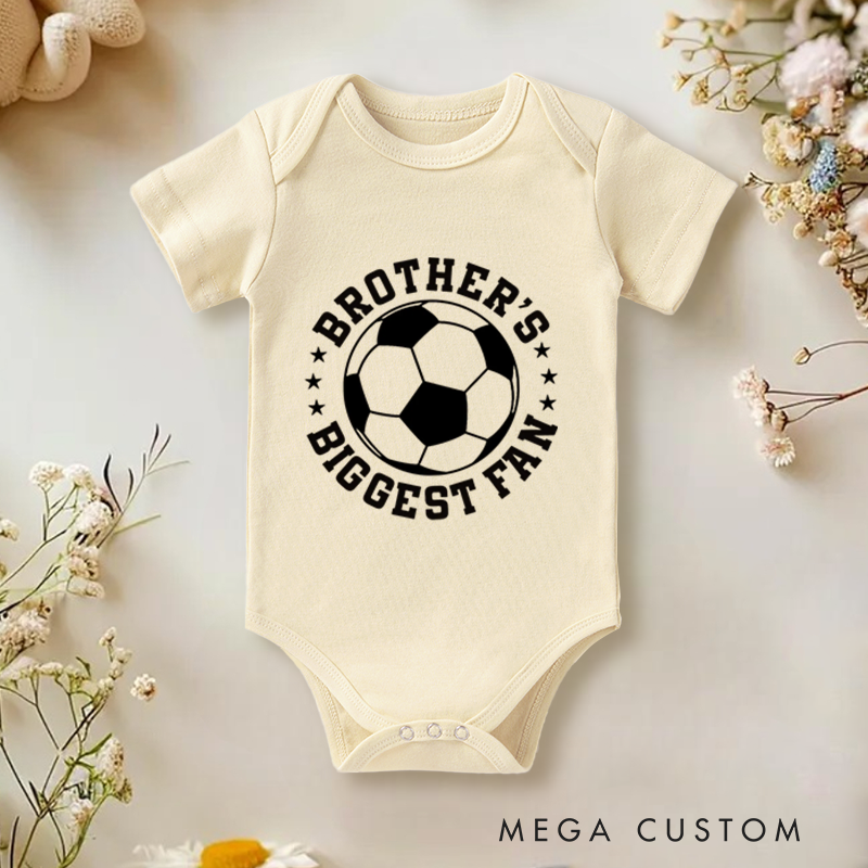 Personalized Soccer Baby Onesie  Soccer Bodysuit with Changeable Title Cute Football Baby Gift For Baby And Yourself