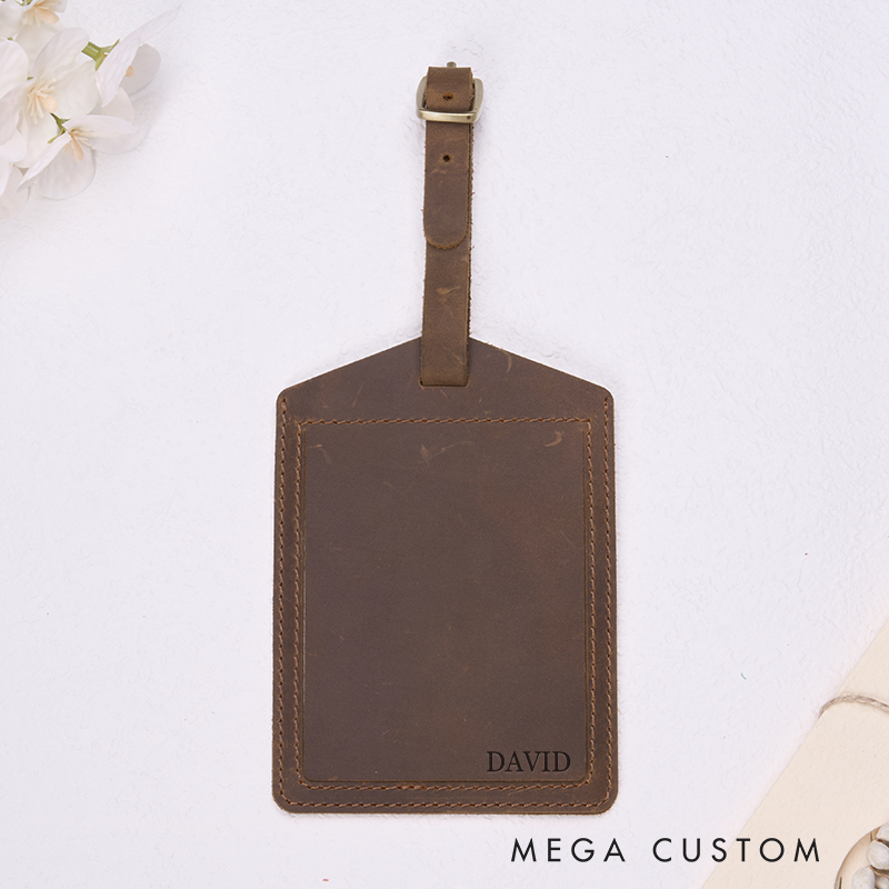 Personalized Leather Luggage Tag for HimCustom Luggage Tag with Initials Luggage Tag Favor Wedding favors