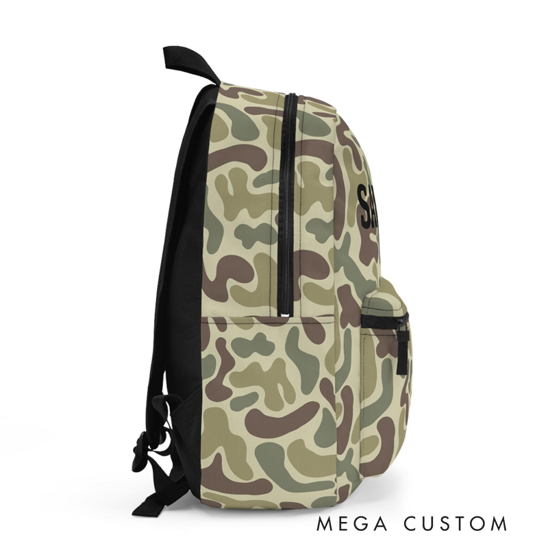 Personalized Backpack for Kids Light Duck Camo Backpack Custom Name Backpack for Kids Gift for Hunter Lover
